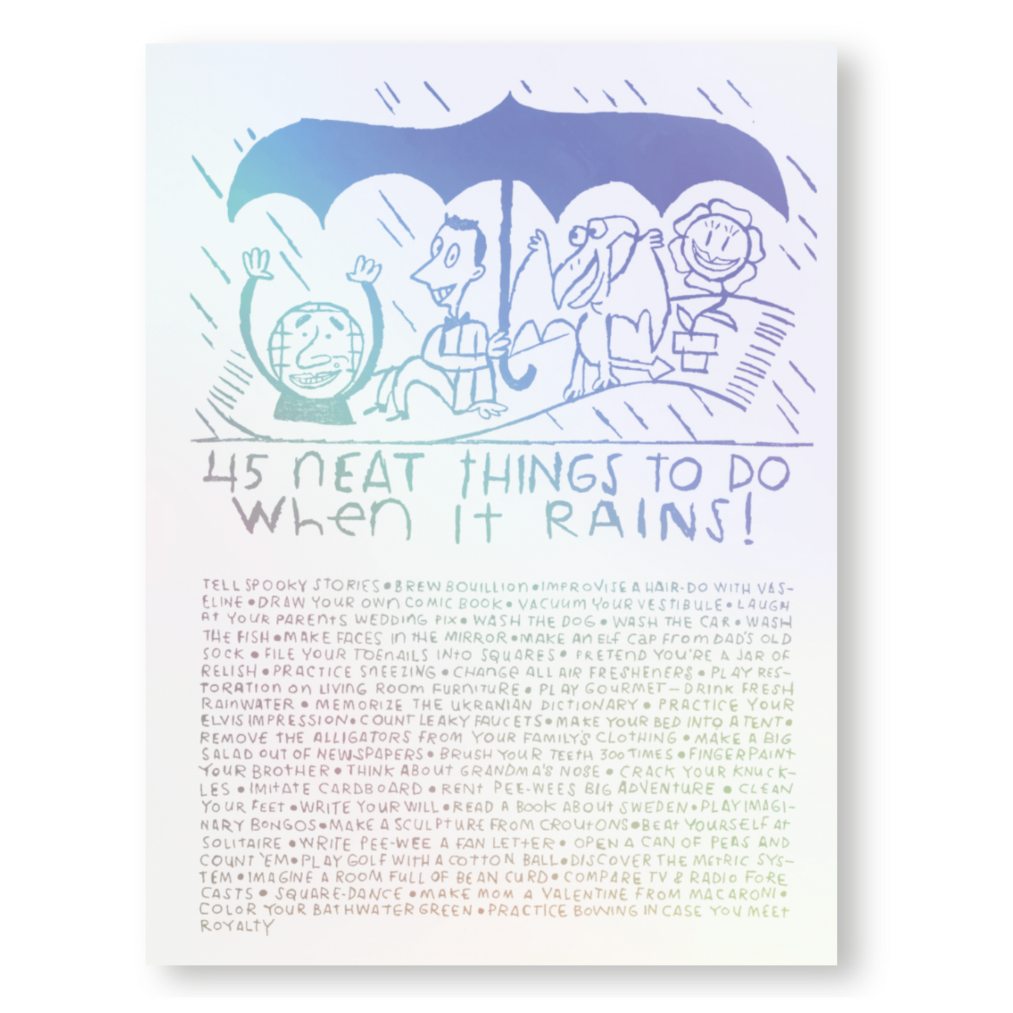Pee-wee : 45 Neat Things Print