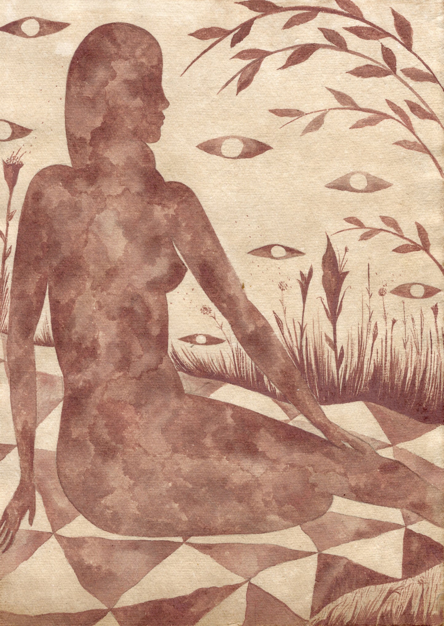 Rumination Series / Works On Paper #14 By Adrian Landon Brooks