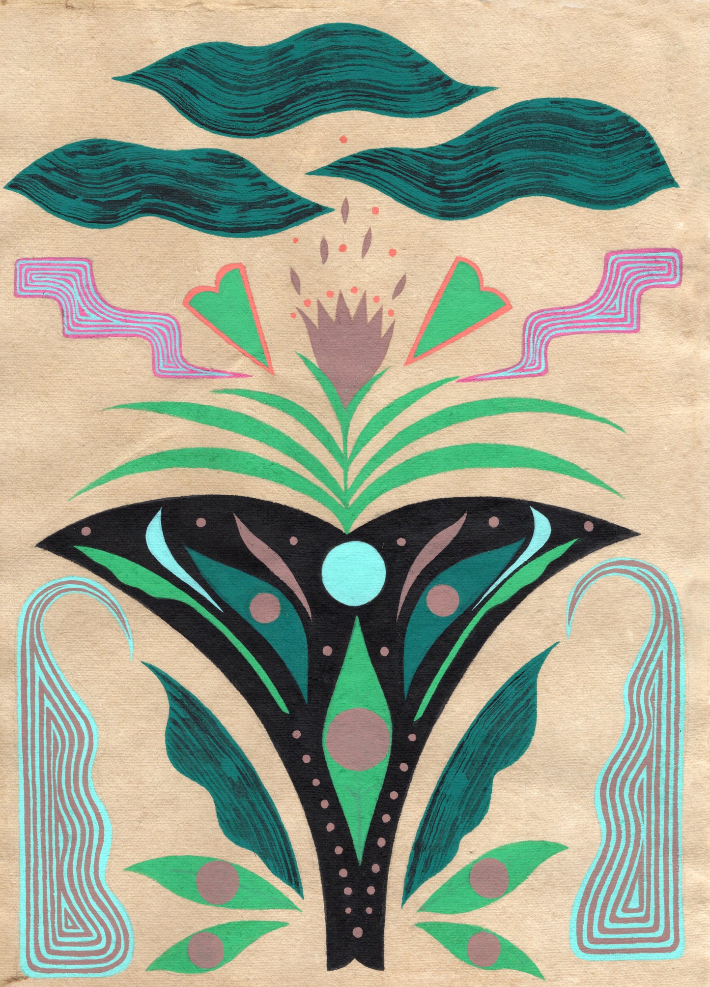 Rumination Series / Works On Paper #8 By Adrian Landon Brooks
