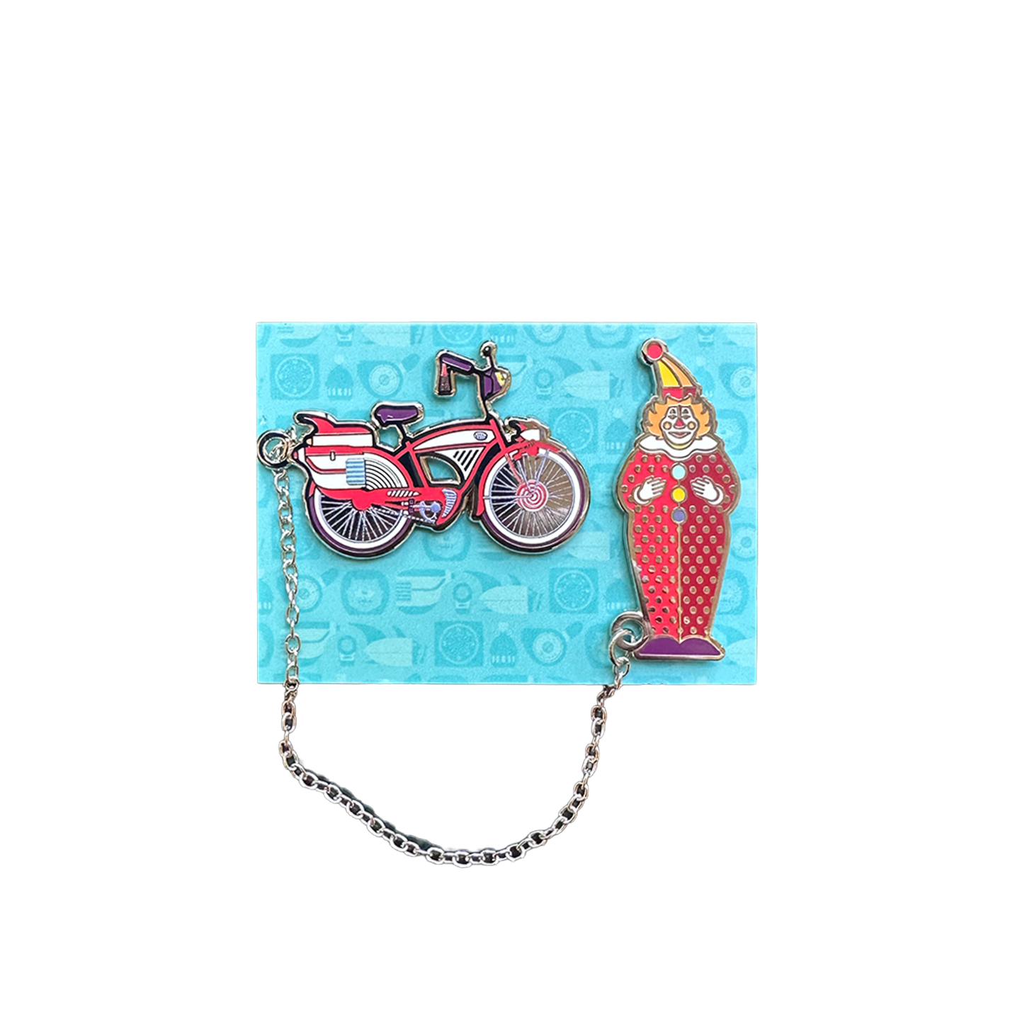 Pee-wee : Bike and Clown Enamel Pin