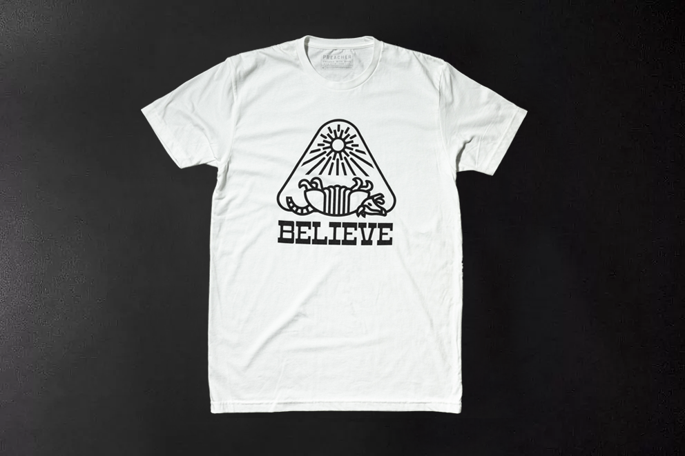 Preacher X Draplin Believe Armadillo Tee