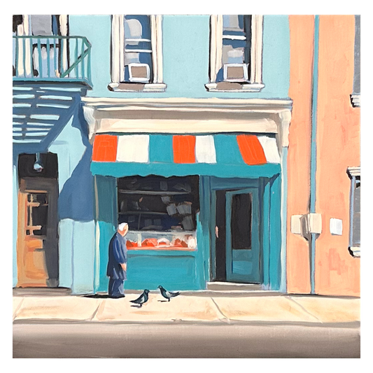 Blur: Marcella Colavecchio - Arthur Avenue, Blue and Pink Storefront