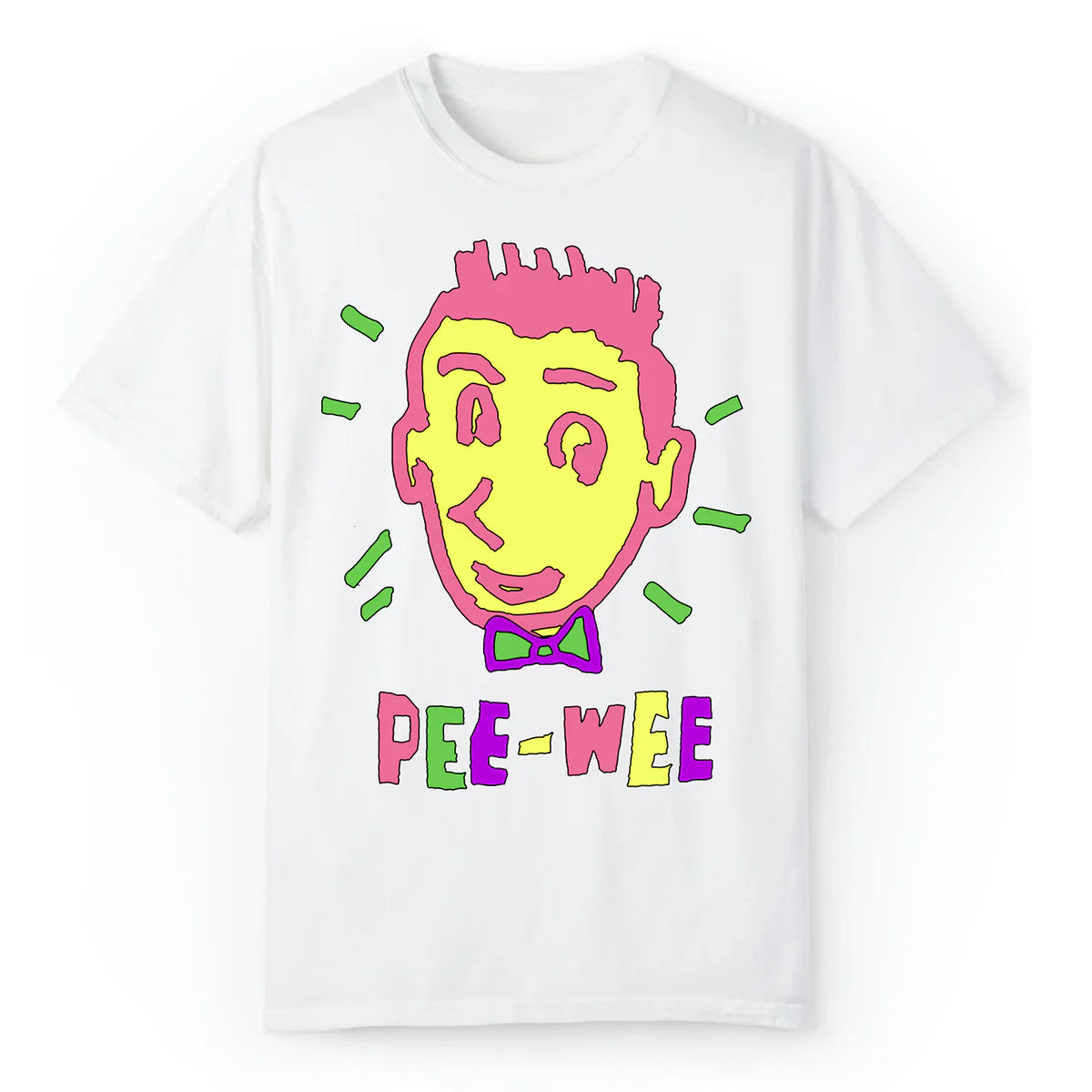 Pee-wee : Neon Face T-shirt, White