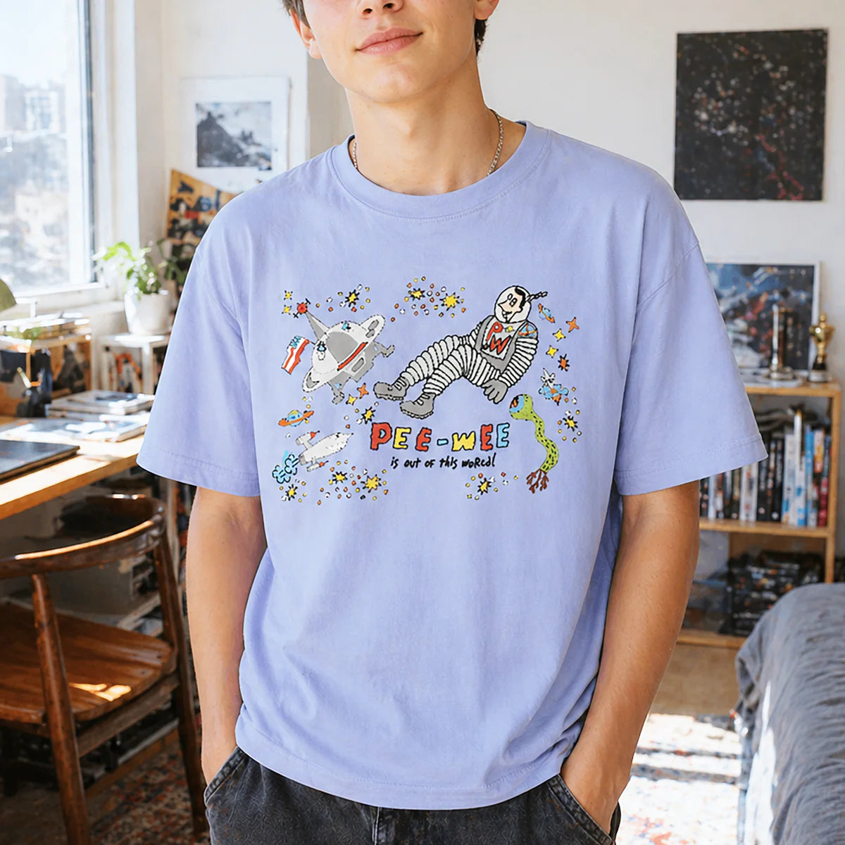 Pee-wee : Space T-shirt, Blue