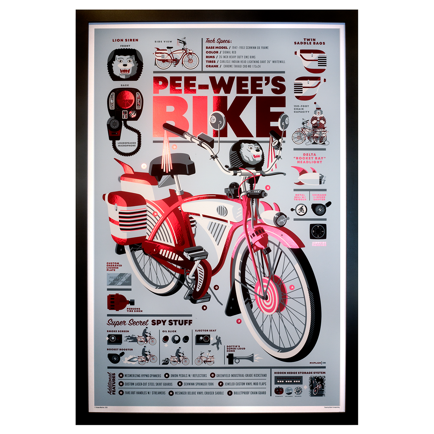 Pee-wee : Tom Whalen - Pee-wee's Bike Red Foil Variant